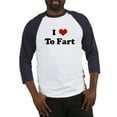 thumbnail image 1 of CafePress - I Love To Fart Baseball Jersey - Cotton Baseball Jersey, 3/4 Raglan Sleeve Shirt, 1 of 4