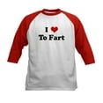 thumbnail image 1 of CafePress - I Love To Fart Kids Baseball Jersey - Kids Cotton Baseball Jersey, 3/4 Sleeve Shirt, 1 of 4