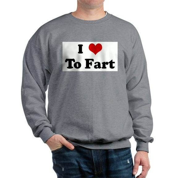 CafePress - I Love To Fart Sweatshirt - Crew Neck Sweatshirt