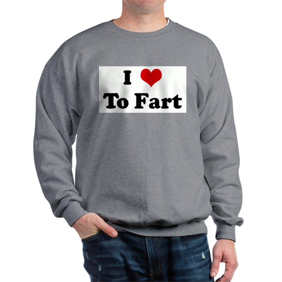 CafePress - I Love To Fart Sweatshirt - Crew Neck Sweatshirt