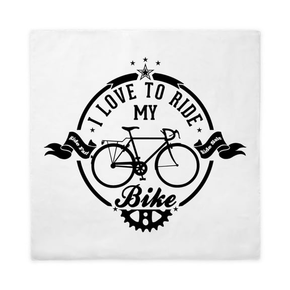 CafePress - I Love To Ride My Bike Queen Duvet Cover - Queen Duvet