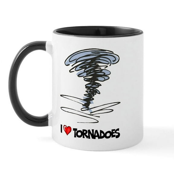 CafePress - I Love Tornado Mug - 11 oz Ceramic Mug - Novelty Coffee Tea Cup