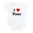 thumbnail image 1 of CafePress - I Love Tuna Infant Bodysuit - Baby Light Bodysuit, Size Newborn - 24 Months, 1 of 4
