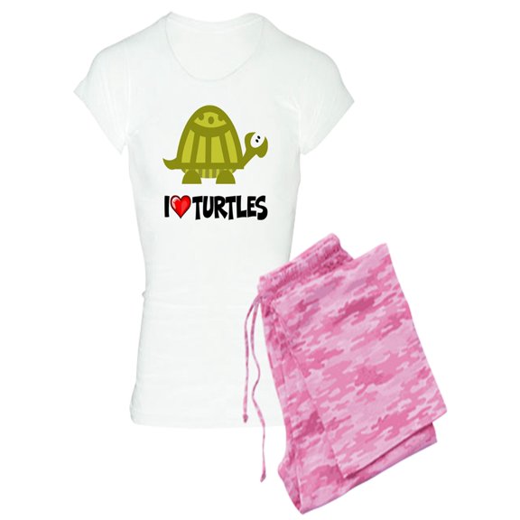 CafePress - I Love Turtles - Women's Light Pajamas