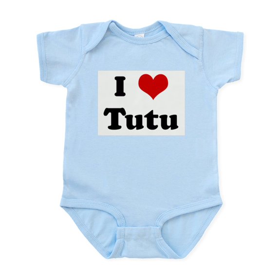 CafePress - I Love Tutu Infant Bodysuit - Baby Light Bodysuit, Size Newborn - 24 Months