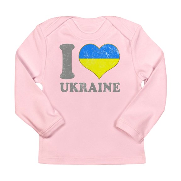 CafePress - I Love Ukraine Native Ukrainia Long Sleeve T Shirt - Long Sleeve Infant T-Shirt