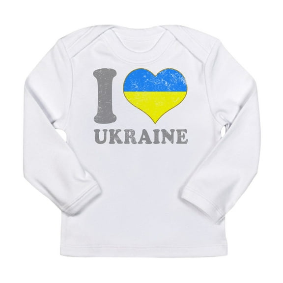 CafePress - I Love Ukraine Native Ukrainia Long Sleeve T Shirt - Long Sleeve Infant T-Shirt