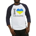 thumbnail image 1 of CafePress - I Love Ukraine Native Ukrainian Fl Baseball Jersey - Cotton Baseball Jersey, 3/4 Raglan Sleeve Shirt, 1 of 4