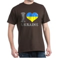 thumbnail image 1 of CafePress - I Love Ukraine Native Ukrainian Flag T Shirt - Men's Classic Graphic Cotton T-Shirt, 1 of 4