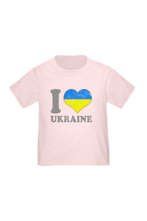 - I Love Ukraine Native Ukrainian Flag T Shirt - Cute Toddler T-Shirt, 100% Cotton