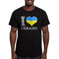 thumbnail image 1 of CafePress - I Love Ukraine Native Ukrainian Flag T Shirt - Men's Fitted T-Shirt, 1 of 4