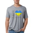 thumbnail image 1 of CafePress - I Love Ukraine Native Ukrainian Flag T Shirt - Mens Tri-blend T-Shirt, 1 of 1