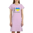 thumbnail image 1 of CafePress - I Love Ukraine Native Ukrainian Flag T Shirt - Women's Nightshirt, 1 of 4