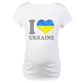 thumbnail image 1 of CafePress - I Love Ukraine Native Ukrainian Maternity T Shirt - Cotton Maternity T-shirt, Cute & Funny Pregnancy Tee, 1 of 4