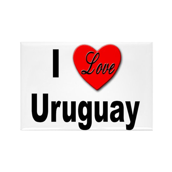 CafePress - I Love Uruguay - Rectangle Magnet, 2"x3" Refrigerator Magnet