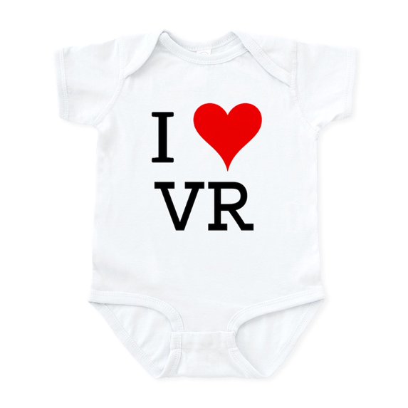 CafePress - I Love VR Infant Bodysuit - Baby Light Bodysuit, Size Newborn - 24 Months
