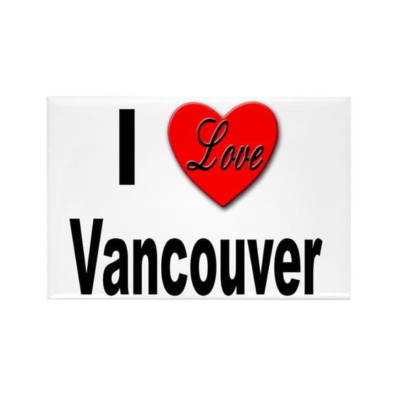 CafePress - I Love Vancouver - Rectangle Magnet, 2"x3" Refrigerator Magnet