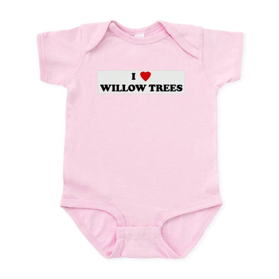 CafePress - I Love WILLOW TREES Infant Bodysuit - Baby Light Bodysuit, Size Newborn - 24 Months
