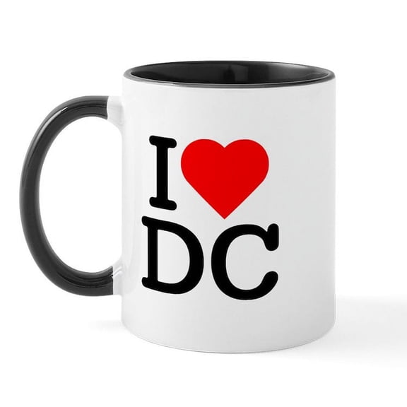 CafePress - I Love Washington D.C. Mug - 11 oz Ceramic Mug - Novelty Coffee Tea Cup