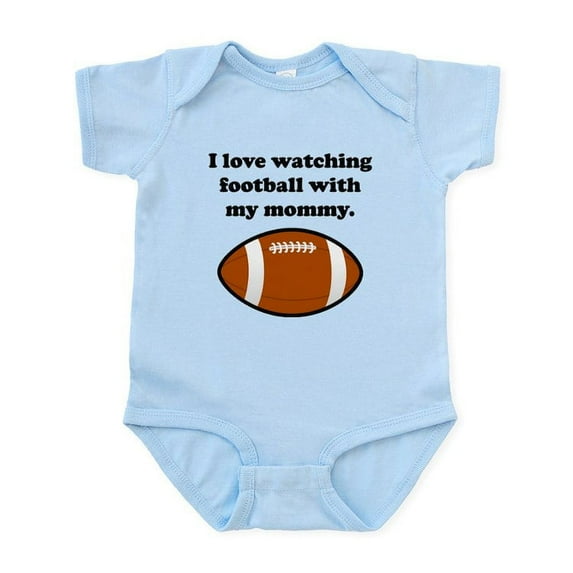 CafePress - I Love Watching Football With My Mommy Body Suit - Baby Light Bodysuit, Size Newborn - 24 Months