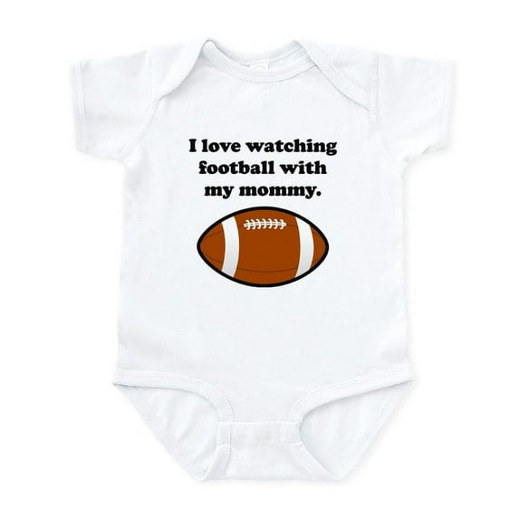 CafePress - I Love Watching Football With My Mommy Body Suit - Baby Light Bodysuit, Size Newborn - 24 Months