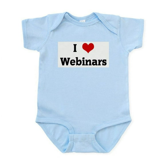 CafePress - I Love Webinars Infant Bodysuit - Baby Light Bodysuit, Size Newborn - 24 Months