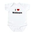thumbnail image 1 of CafePress - I Love Webinars Infant Bodysuit - Baby Light Bodysuit, Size Newborn - 24 Months, 1 of 4