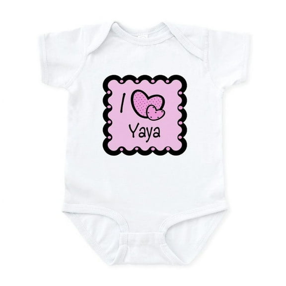 CafePress - I Love Yaya Infant Bodysuit - Baby Light Bodysuit, Size Newborn - 24 Months