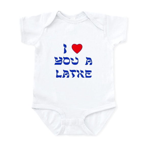 CafePress - I Love You A Latke Infant Bodysuit - Baby Light Bodysuit, Size Newborn - 24 Months