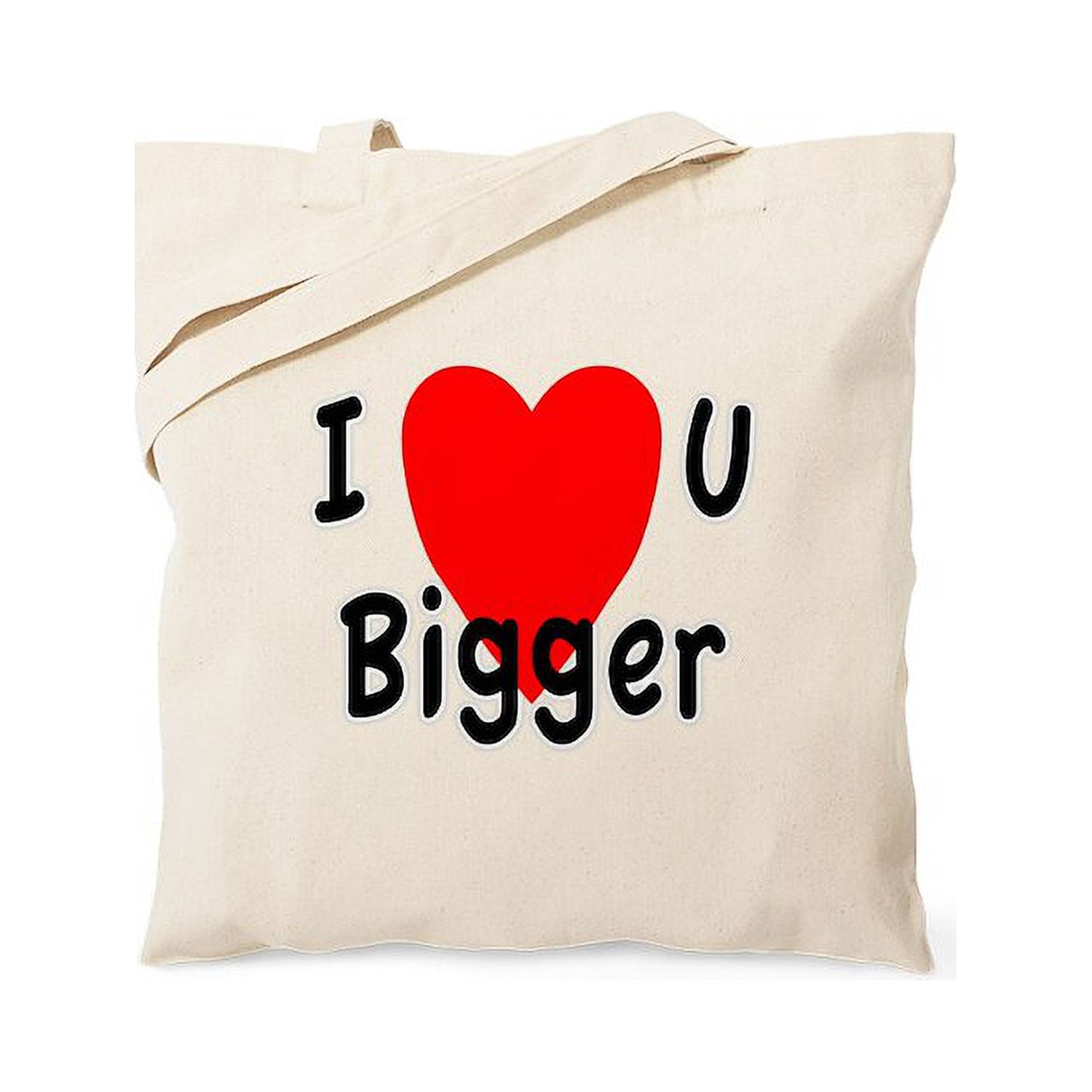 CafePress I Love You More Tote Bag - Natural Canvas Reusable Shopping Bag