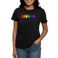 thumbnail image 1 of CafePress - I Love You Colorful Women's Dark T Shirt - Women's Traditional Fit Dark T-Shirt, 1 of 4