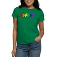 thumbnail image 1 of CafePress - I Love You Colorful Women's Dark T Shirt - Women's Traditional Fit Dark T-Shirt, 1 of 4