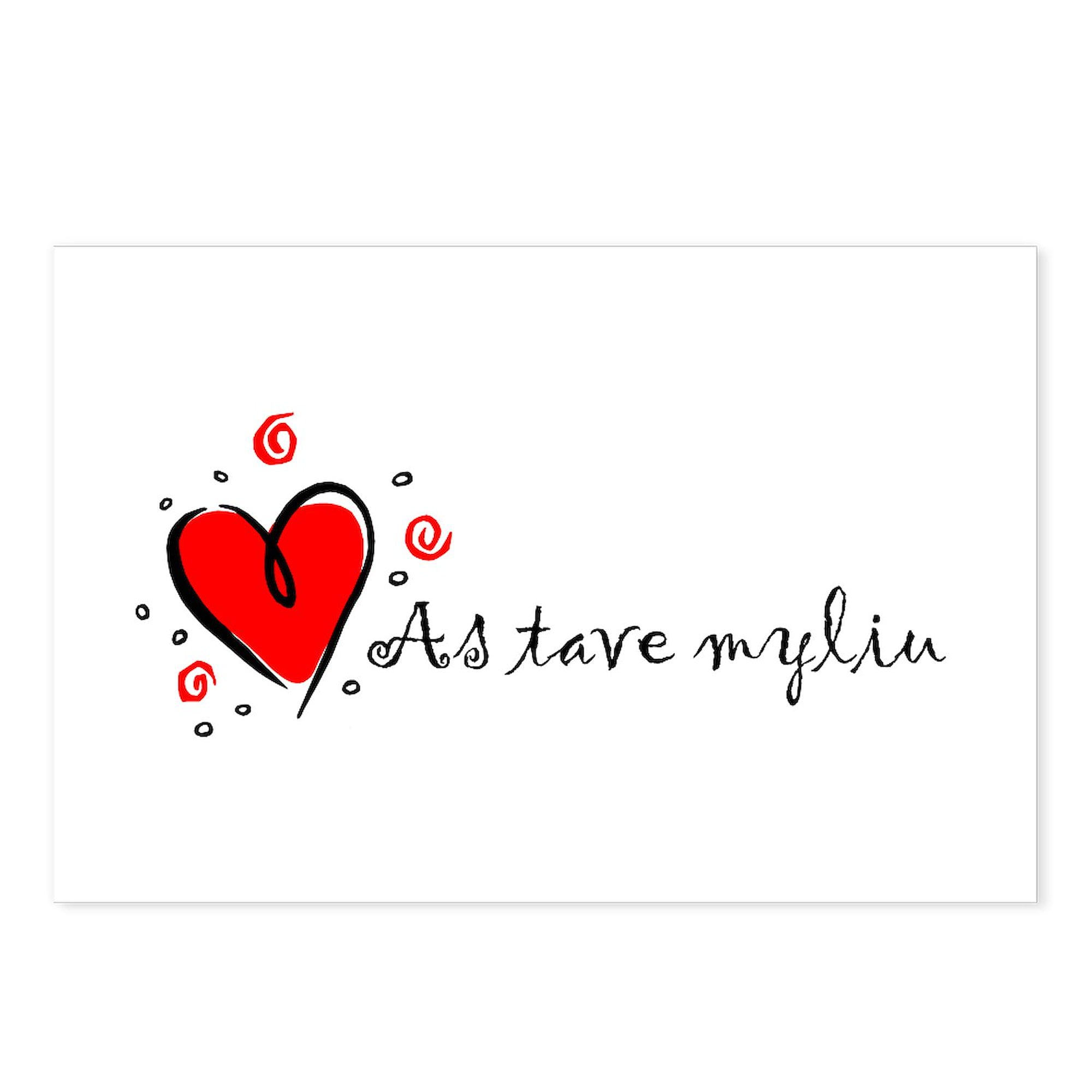 CafePress I Love You [Lithuanian] Postcards (Package of 8)
