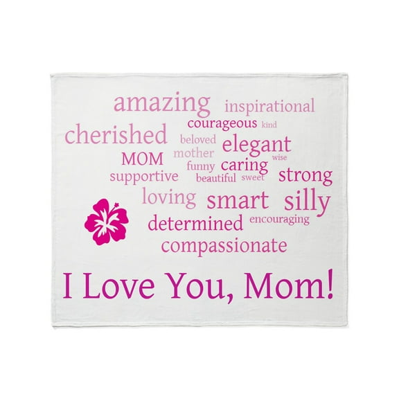 CafePress - I Love You, Mom! Throw Blanket - Soft Fleece Throw Blanket, 50"x60" for All Ages