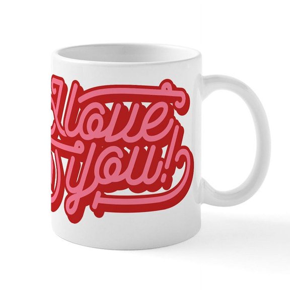 CafePress - I Love You Mug - 11 oz Ceramic Mug - Novelty Coffee Tea Cup