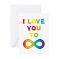 thumbnail image 1 of CafePress - I Love You To Infinity Rainbow - Greeting Card, Blank Inside Matte, 1 of 4
