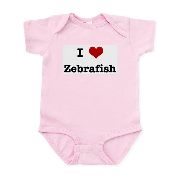 CafePress - I Love Zebrafish Infant Bodysuit - Baby Light Bodysuit, Size Newborn - 24 Months