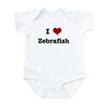 thumbnail image 1 of CafePress - I Love Zebrafish Infant Bodysuit - Baby Light Bodysuit, Size Newborn - 24 Months, 1 of 4