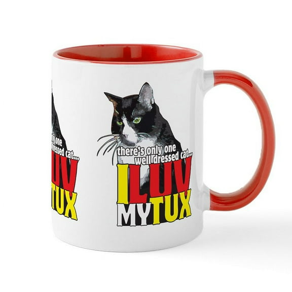 CafePress - I Luv My Tuxedo Cat! Mugs - 11 oz Ceramic Mug - Novelty Coffee Tea Cup