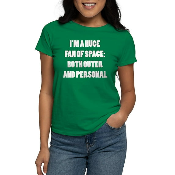 CafePress - I’M A Huge Fan Of Space T Shirt - Women's Traditional Fit Dark T-Shirt