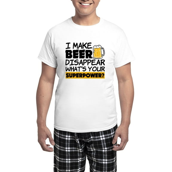 CafePress - I Make Beer Disappear Funny S Men's Light Pajamas - Men's Light Loose Fit Cotton Pajama Set