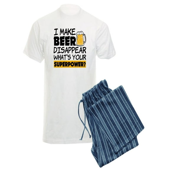 CafePress - I Make Beer Disappear Funny S - Men's Light Pajamas