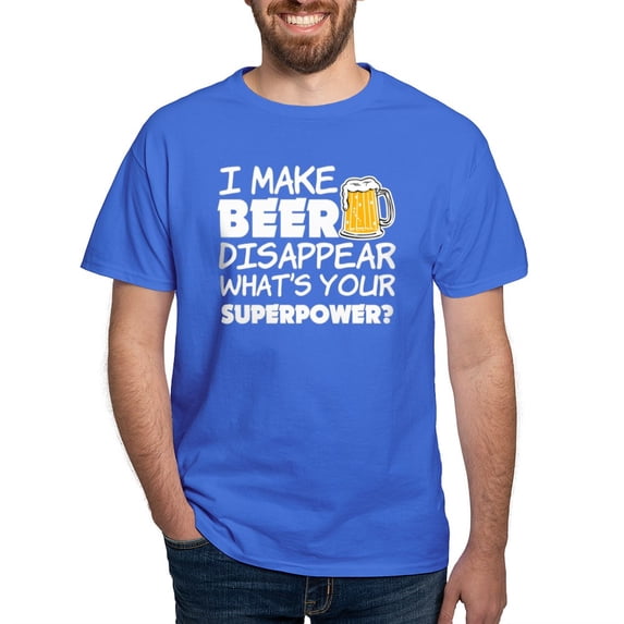 CafePress - I Make Beer Disappear Funny Saying T Shirt - Men's Classic Graphic Cotton T-Shirt