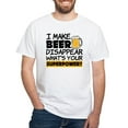 thumbnail image 1 of CafePress - I Make Beer Disappear Funny Saying T Shirt - Men's White Classic Cotton T-Shirts, 1 of 4