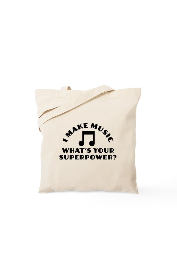 - I Make Music Tote Bag - Unisex Canvas Tote Bag, Beige, 1-Piece