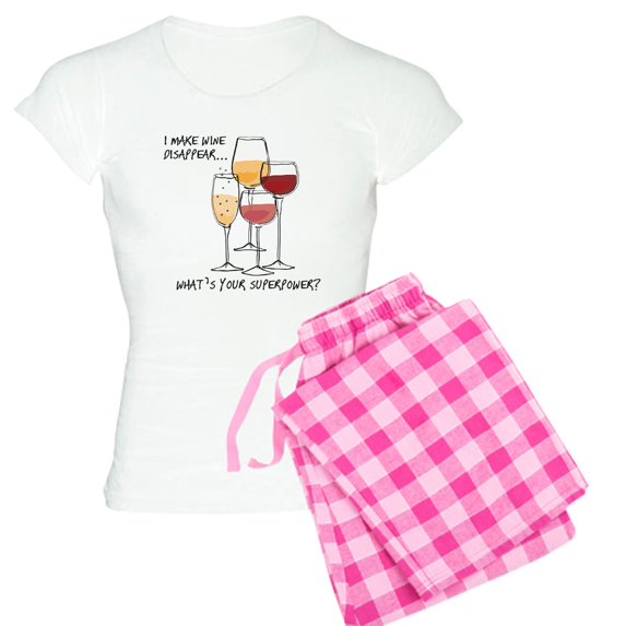 CafePress - I Makw Wine Disappear What Is Your Superpower? Paj - Women's Light Pajamas