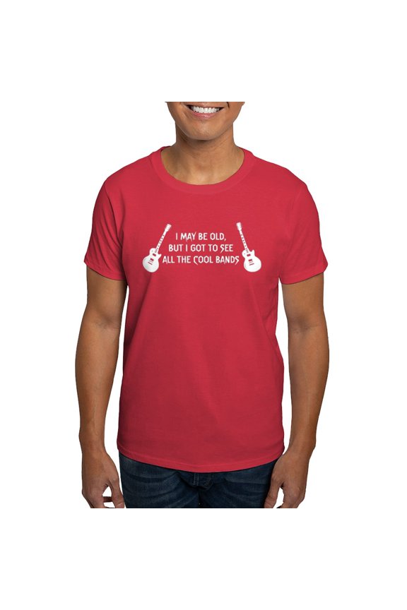- I May Be Old But Got To See Cool Bands T Shirt - Men's Classic Graphic Cotton T-Shirt