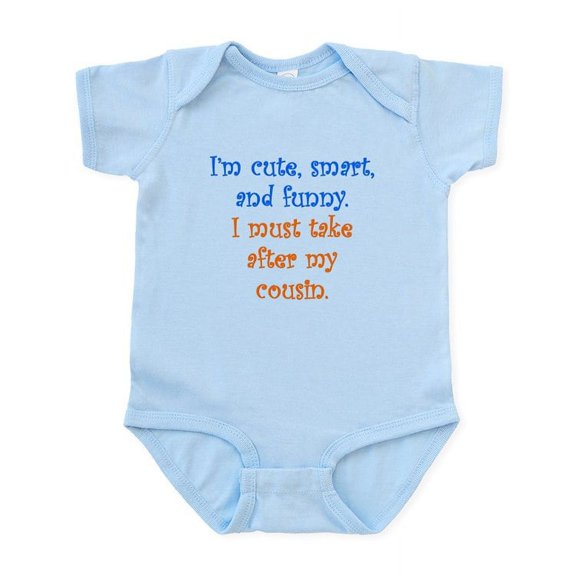 CafePress - I Must Take After My Cousin Body Suit - Baby Light Bodysuit, Size Newborn - 24 Months