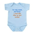 thumbnail image 1 of CafePress - I Must Take After My Godmother Body Suit - Baby Light Bodysuit, Size Newborn - 24 Months, 1 of 4
