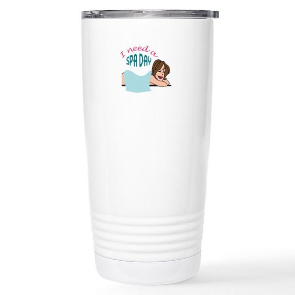 CafePress - I NEED A SPA DAY Travel Mug - Insulated Stainless Steel Travel Tumbler 20 oz.